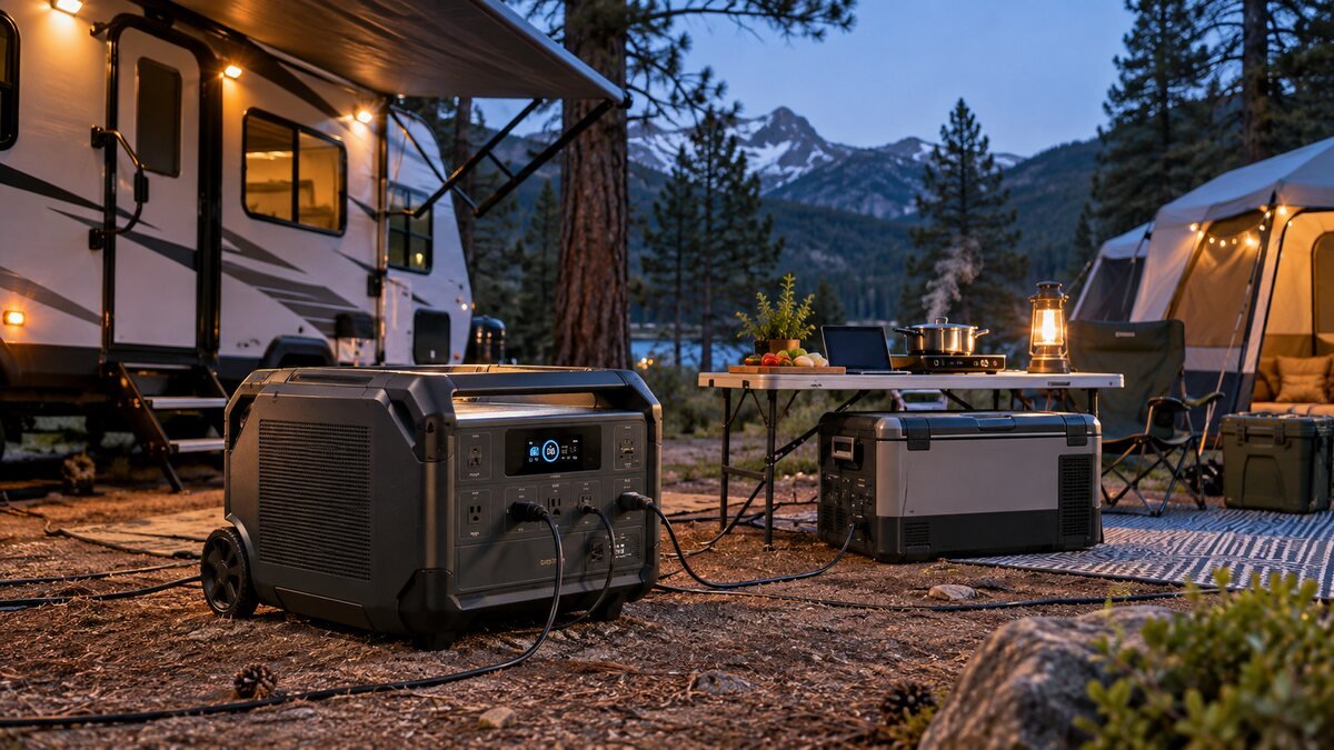 The EF ECOFLOW DELTA Pro 3 is closer to a movable home battery than a conventional camping power box.