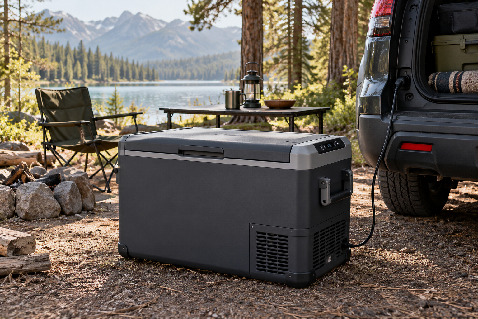 EKOJUCE 53-Quart 12V Refrigerator Review: Portable Electric Cooler