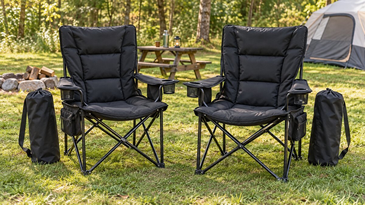 EVER ADVANCED 500 lb High-Back Camping Chairs 2 Pack Review